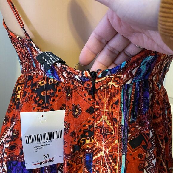 Women Bohemian Maxi Dress M Sexy Cut Out Babydoll Cottagecore Romantic Coastal - Picture 10 of 14